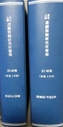 東北大學選鑛製錬研究所彙報　35巻-46巻 昭和54年から平成2年(各巻1号-2号)24冊 合冊製本済み２分冊