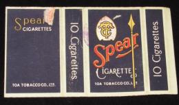【戦前たばこ空箱】Spear 10 Cigarettes　TOA TOBACCO CO.,LTD