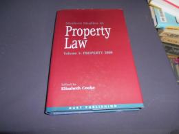 Modern Studies in Property Law: 　VOL.1　Property 2000