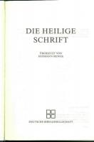 Die Heilige Schrift. Ubersetzt von Hermann Menge.
