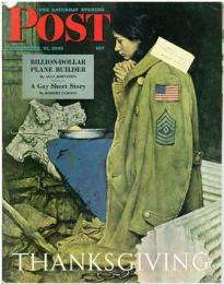 The Saturday Evening Post 1943年11月27日号　表紙：”Refugee Thanksgiving” (画 N.ロックウェル)