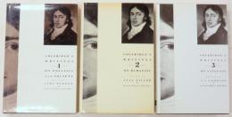 Coleridge’s Writings. Vol.1: On Politics and Society. Edited by John Morrow. (Princeton University Press，1991); Vol.2: On Humanity. Edited by Anya Taylor. (St.Martin’s Press，1994); Vol.3: On Language. Edited by A.C.Goodson. (Macmillan Press Ltd. / St.Martin’s Press，1998). Coleridge’s Writings.