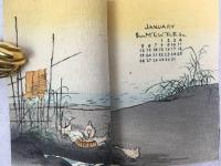 ちりめんカレンダー　西宮與作 / 金子徳次郎 『1958年カレンダー』　昭和9年(1934年) 東京刊 / Nishinomiya, Yosaku / Kaneko, Tokujiro, Calendar for 1958, Tokyo, 1934