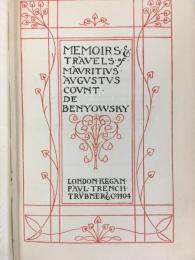 ベニョウスキー　『航海記』　英語版　1904年　ロンドン刊   Memoirs & Travels. London, Kegan Paul, 1904.