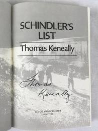 キニーリー　『シンドラーのリスト』著者サイン入り　米国初版　1982年　ニューヨーク刊　/ Keneally, Thomas, Schindler's List. New York: Simon and Schuster, 1982.