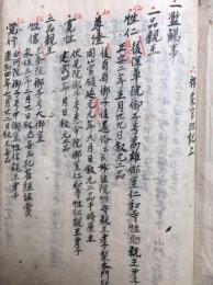 【写本】釈家官班記　上下合１冊