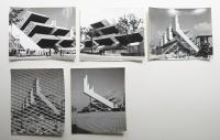 日本万国博覧会 イタリア館モノクロ建築写真 5枚一括