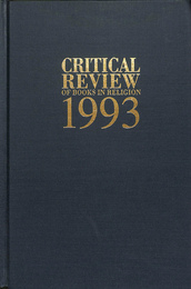 宗教書批評１９９３（英）CRITICAL REVIEW OF BOOKS IN RELIGION 1993