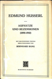 論文と書評　フッサール全集（フッサリアーナ）２２　（独）　Aufsatze und Rezensionen（1890-1910） Husserliana Band 22