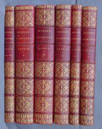 MODERN PAINTERS. 6 vols.set. Complete Edition. 
ラスキン原稿 署名入 背角革マーブル装幀