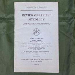 REVIEW OF APPLIED MYCOLOGY Volume38 Part1