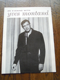 an evening with Yves Montand イヴ・モンタン公演プログラム