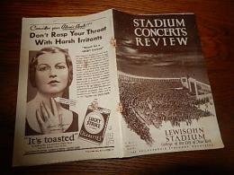 1931 Program Lewisohn Stadium Concerts Review The Philharmonic Symphony