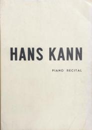 ハンス・カン ピアノ独奏会　Hans Kann　　【来日公演プログラム】