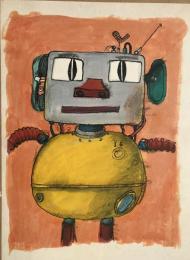 「ぽんこつロボット」（岩崎書店　なかよしえどうわ・17　文・古田足日　77年2月）表紙のための習作