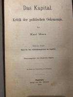 Das Kapital. Kritik der politischen Oekonomie. Bd. 2,3. First Edition.