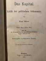 Das Kapital. Kritik der politischen Oekonomie. Bd. 2,3. First Edition.