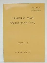 日中経済交流1985年・速過ぎた拡大と均衡回復への努力