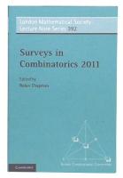 Surveys in combinatorics 2011