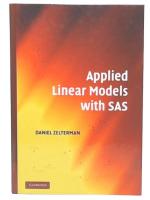 Applied linear models with SAS