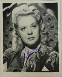 アリス・フェイ自筆サイン入写真　Alice Faye