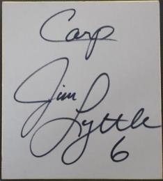 広島カープ ジム・ライトル自筆サイン色紙 Jim Lyttle