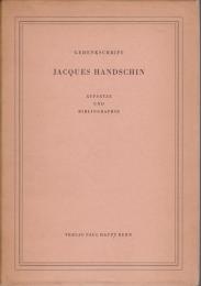 Gedenkschrift Jacques Handschin : Aufsätze und bibliographie