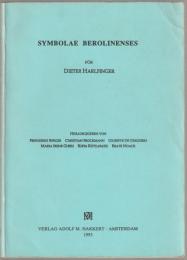 Symbolae Berolinenses : für Dieter Harlfinger