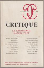La philosophie malgré tout : Critique ; Fevrier 1978