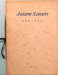 ヨーゼフ・シゲティ　リサイタル　プログラム　1953年