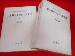 明治百年史叢書1・2　日本外交年表並主要文書 1840～1945　上下　全2冊