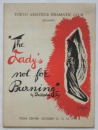 在日外国人英語劇〈The Lady's not for Burning〉プログラム