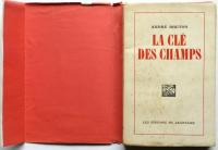 LA CLÉ DES CHAMPS　(仏文）アンドレ・ブルトン 野を開く鍵