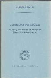Transzendenz und Differenz : Ein Beitrag zum Problem der ontologischen Differenz beim frühen Heidegger