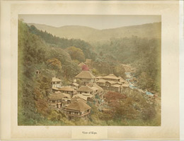 手彩色写真（鶏卵紙）  木賀の風景：VIEW OF KIGA