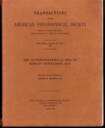 Transaction of the AMERICAN PHILOSOPHICAL SOCIETY  Held at Philadelphia for Promoting Useful Knowledge  New Series-Volume53,Part8