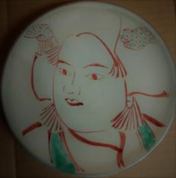文楽協会　創立２５周年記念絵皿