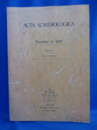 ACTA SUMEROLOGICA Number 9:1987