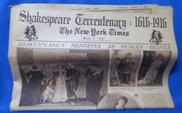 Shakespeare Tercentenary :1616-1916 The New York Times march 5.1916