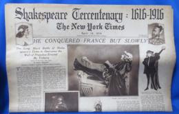 Shakespeare Tercentenary :1616-1916 The New York Times April 16.1916