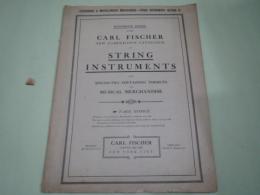 洋・楽譜カタログ）カール・フィッシャー社 1923年　弦楽器周辺部品カタログ値段表付