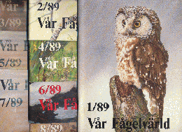 Var Fagelvarld  1/89～8/89 (８冊セット)