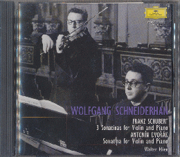 CD「シューベルト＆ドボルザーク：ヴァイオリンとピアノのためのソナチネ集」