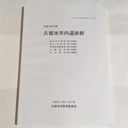 久留米市文化財調査報告書　第382集　平成28年度　久留米市内遺跡群