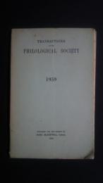 Transactions of the Philological Society　1959
