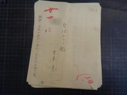 井東憲　直筆原稿　「女ばかりの船」　昭和６年　400字詰32枚