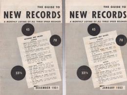 （英）THE　GUIDE　TO　NEW 　RECORDS　　17部揃　昭和26～28年　（アメリカの新レコードガイド雑誌）