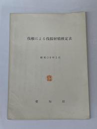 伐根による伐採材積推定表