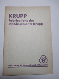 KRUPP Fabrications des Etablissements Krupp