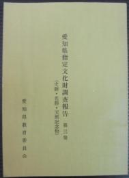 愛知県指定文化財調査報告